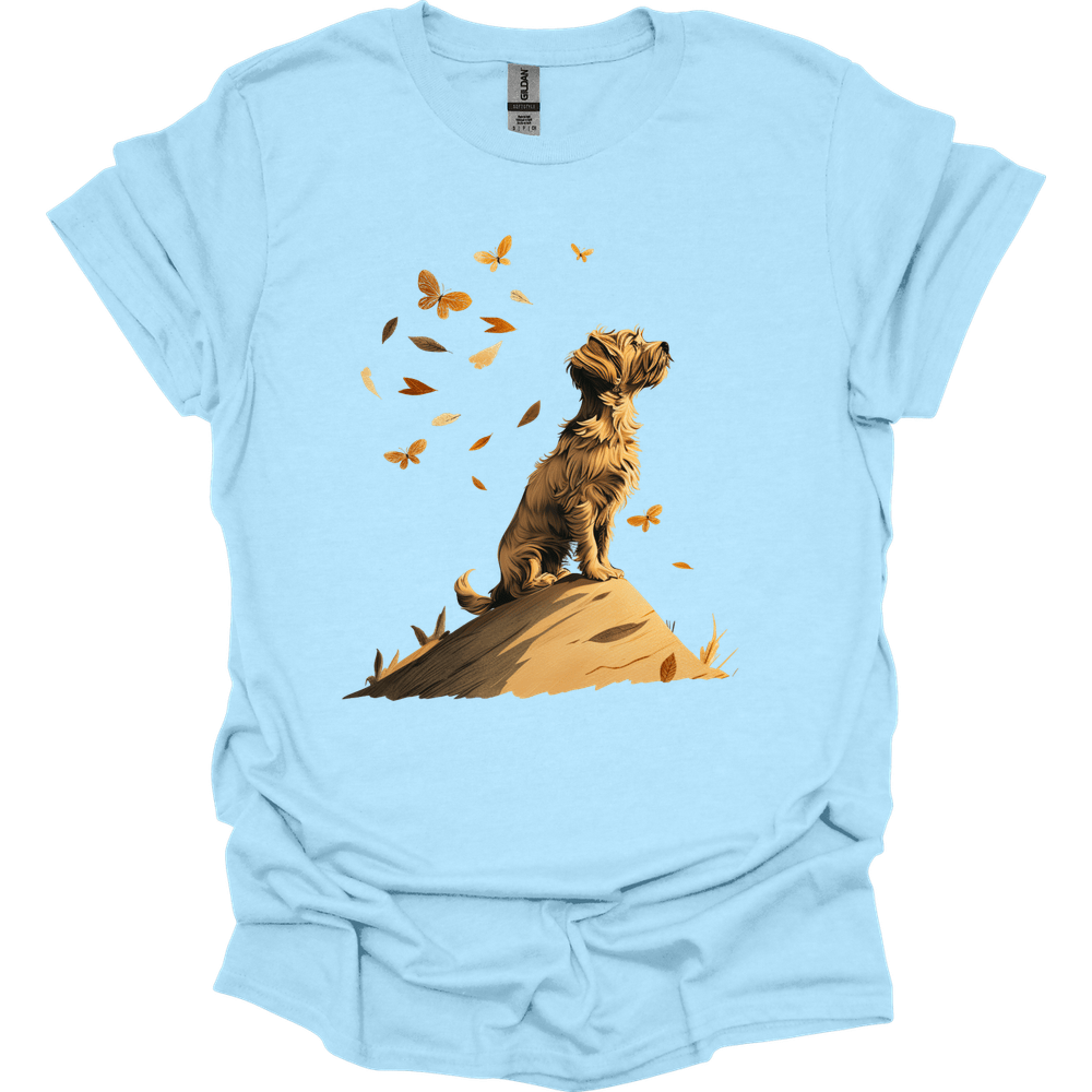 Cavapoo - Fall Dog T-Shirt - Light Blue