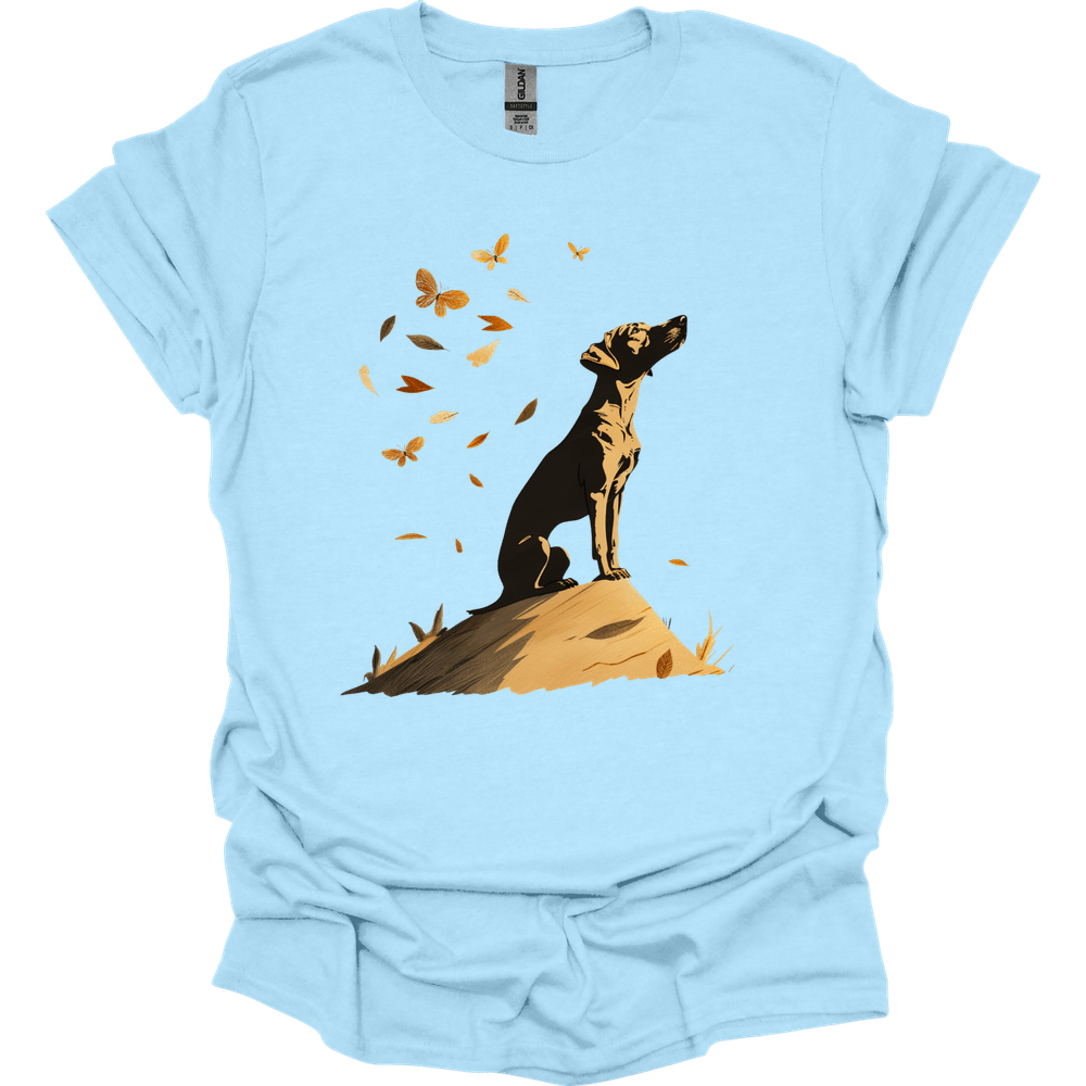German Shorthaired Pointer - Fall Dog T-Shirt - Light Blue