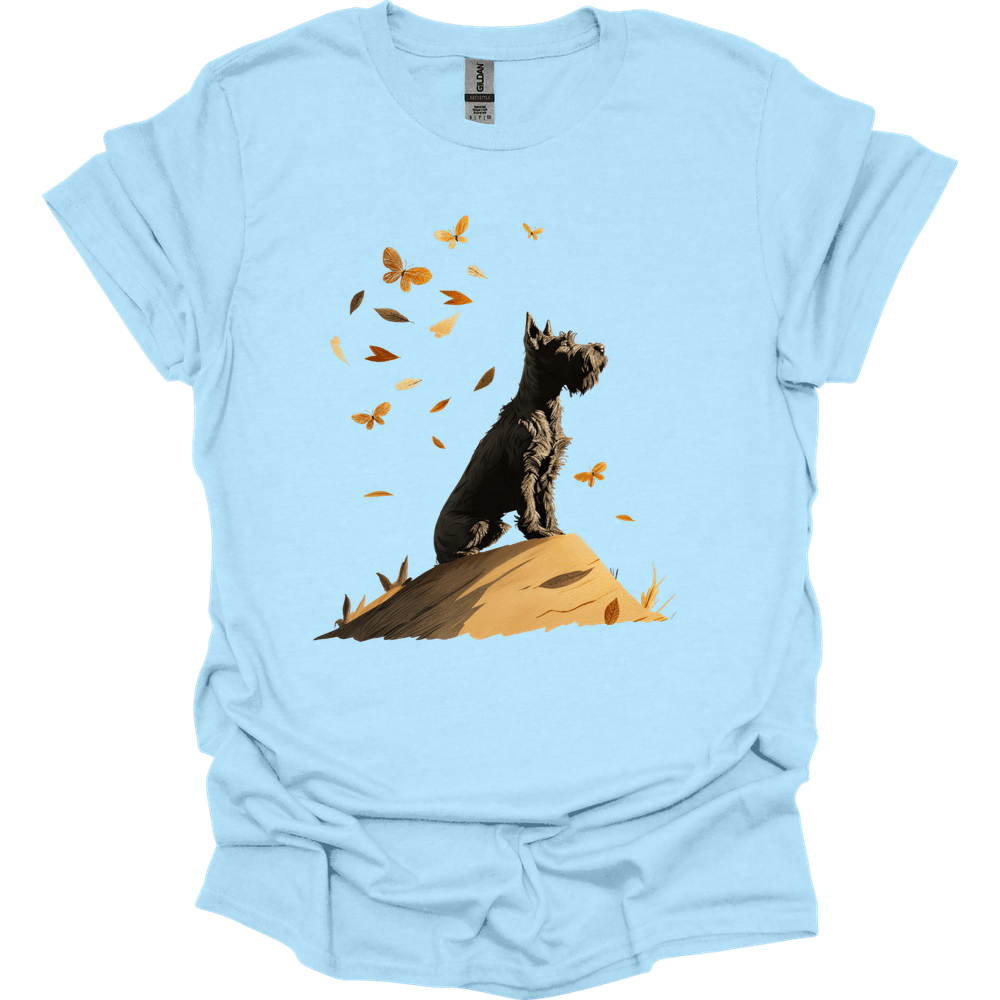 Giant Schnauzer - Fall Dog T-Shirt - Light Blue
