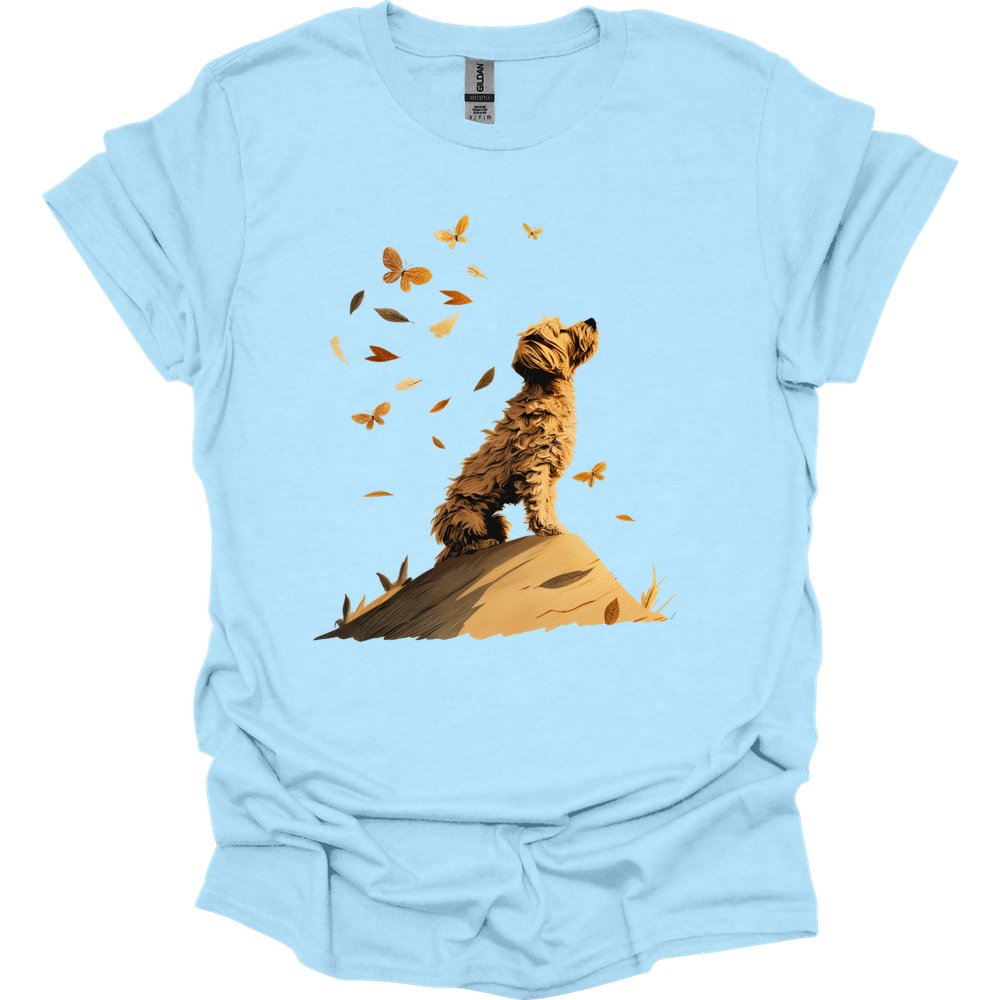 Golden Doodle - Fall Dog T-Shirt - Light Blue