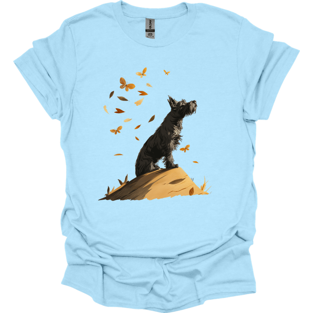 Kerry Blue Terrier - Fall Dog T-Shirt - Light Blue