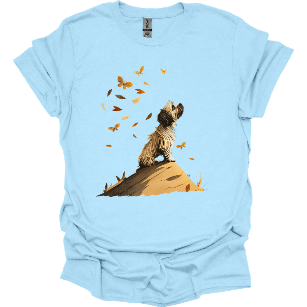 Shih Tzu - Fall Dog T-Shirt - Light Blue