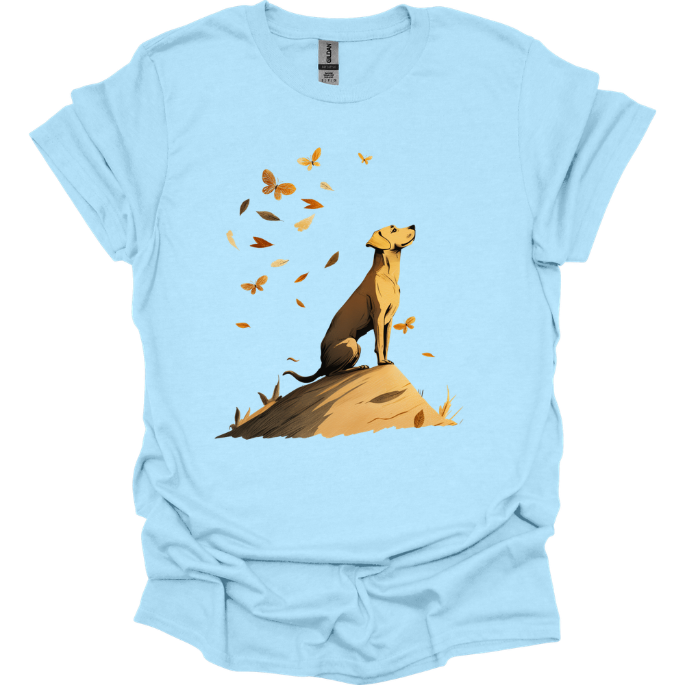 Vizsla - Fall Dog T-Shirt - Light Blue