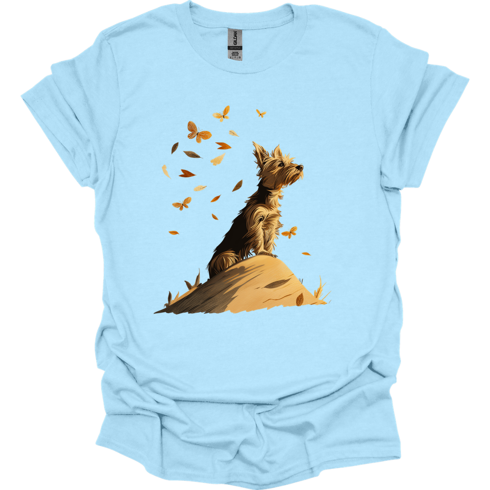 Yorkshire Terrier - Fall Dog T-Shirt - Light Blue