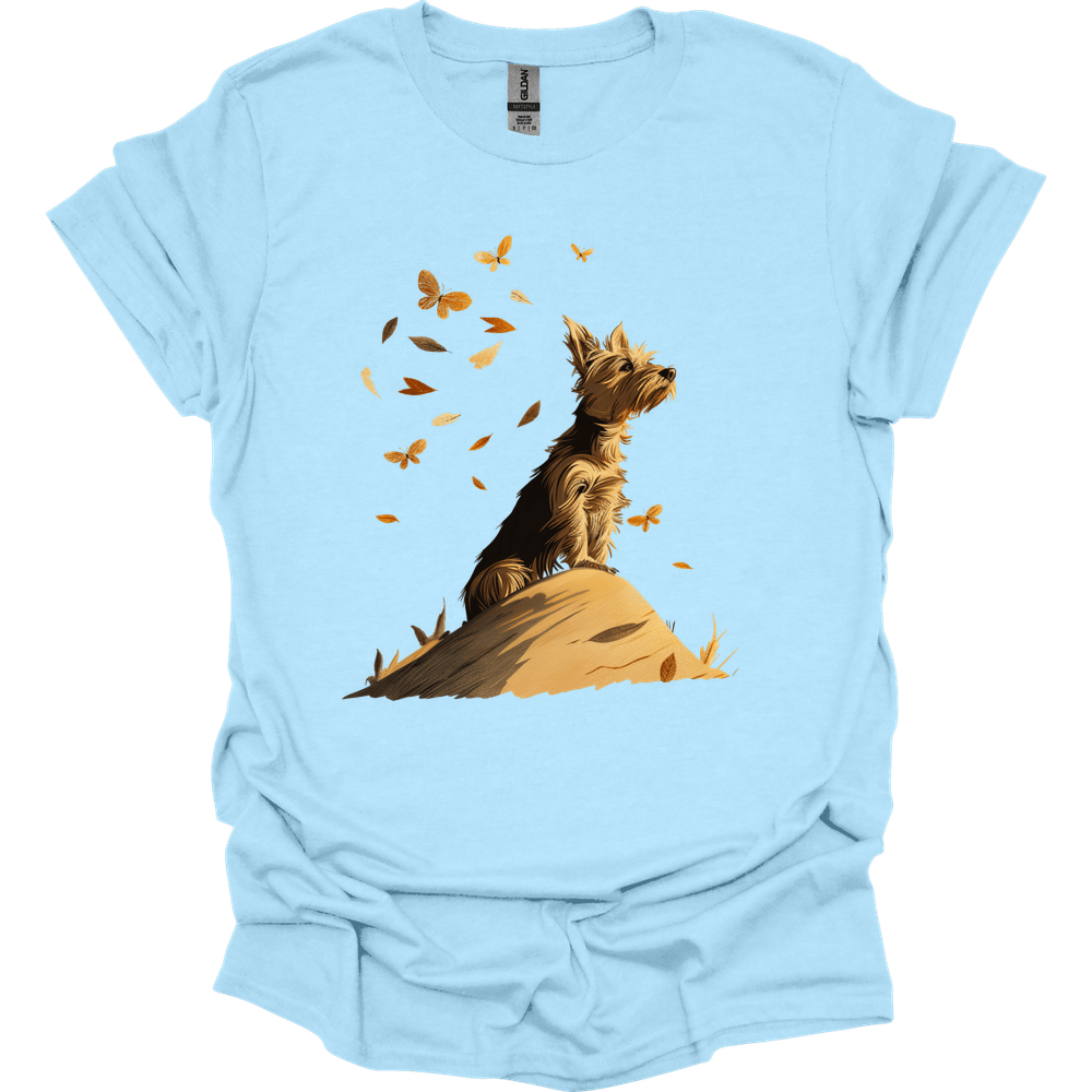 Yorkshire Terrier - Fall Dog T-Shirt - Light Blue
