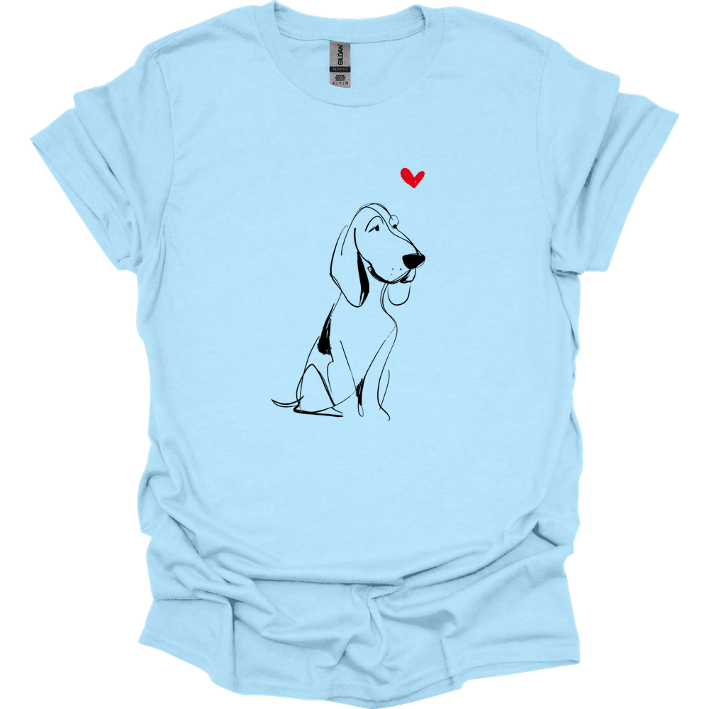 Bracco Italiano - Sketch Dog T-Shirt - Light Blue