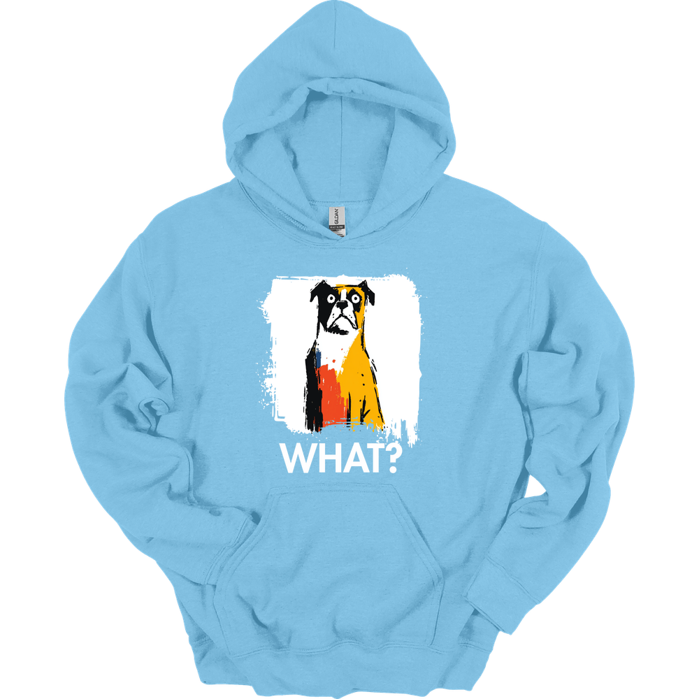 Boxer - What Dog Hoodie - Light Blue