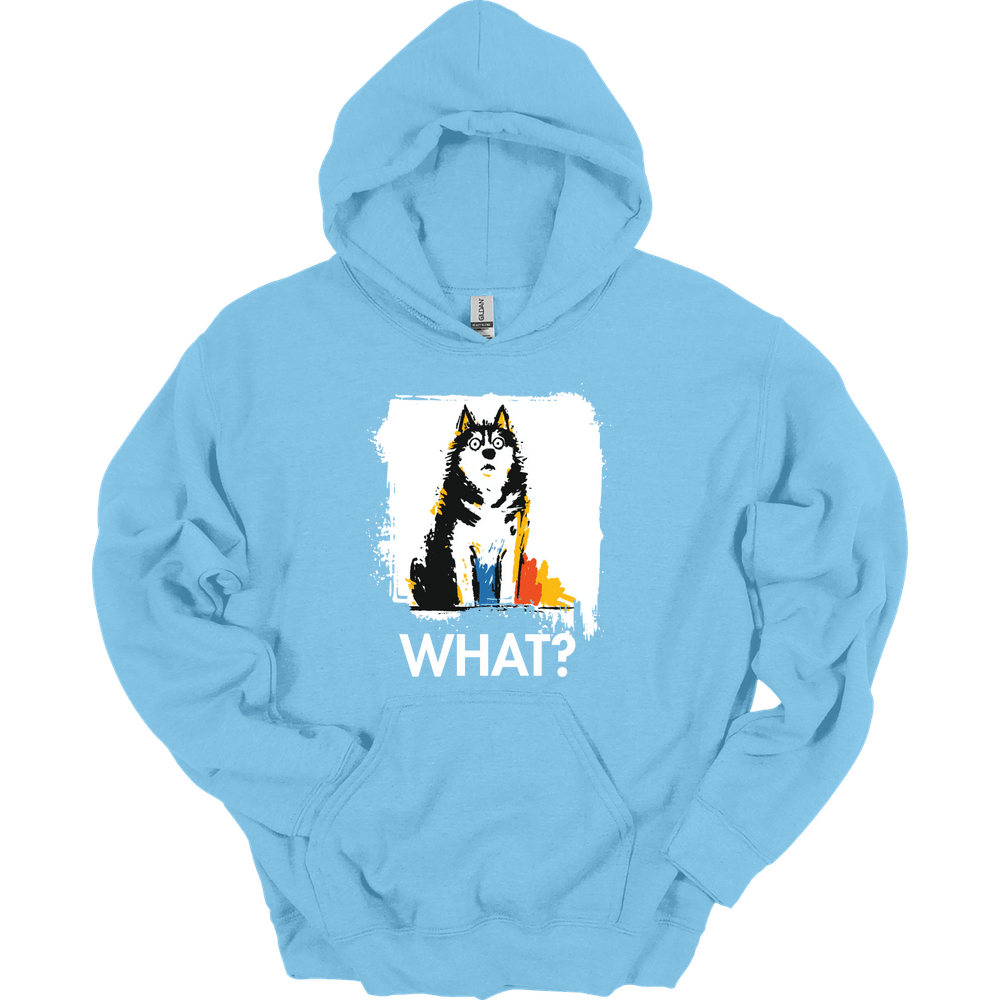 Siberian Husky - What Dog Hoodie - Light Blue
