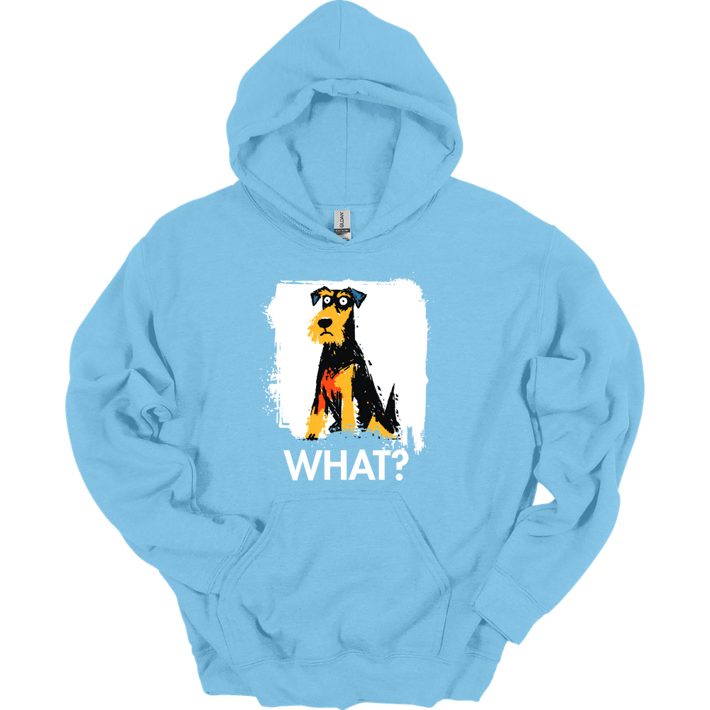 Airedale - What Dog Hoodie - Light Blue