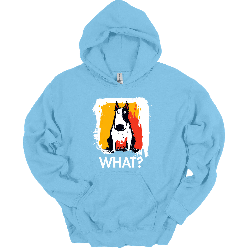 Bull Terrier - What Dog Hoodie - Light Blue