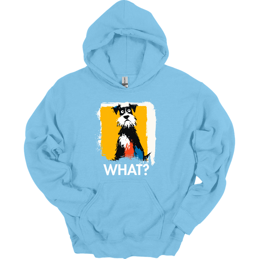 Miniature Schnauzer - What Dog Hoodie - Light Blue