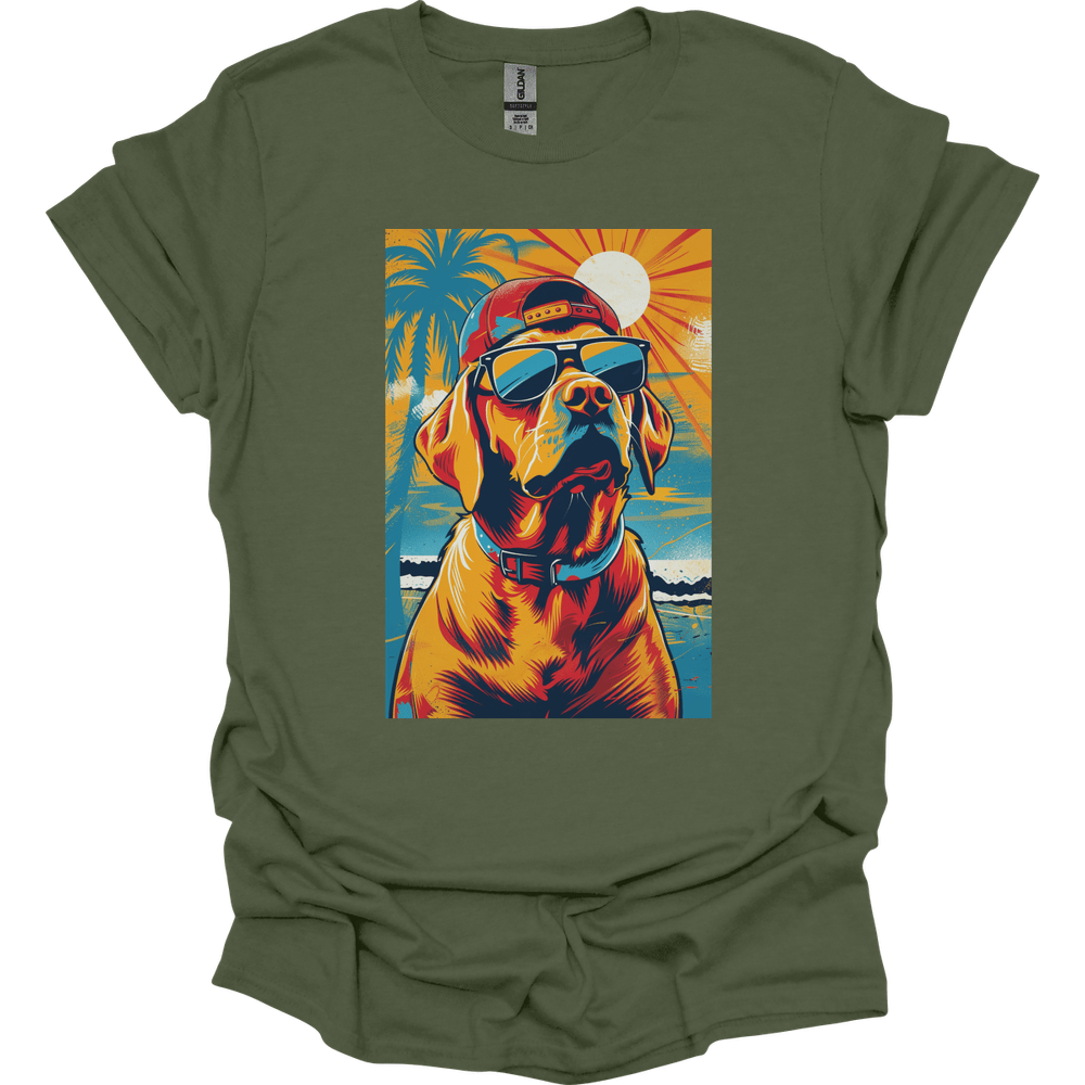 Vizsla - Summer Dog T-Shirt - Military Green