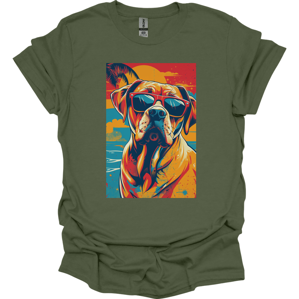 Rhodesian Ridgeback - Summer Dog T-Shirt - Military Green