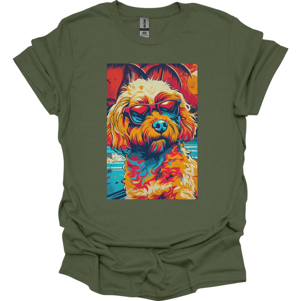 Poodle - Summer Dog T-Shirt - Military Green