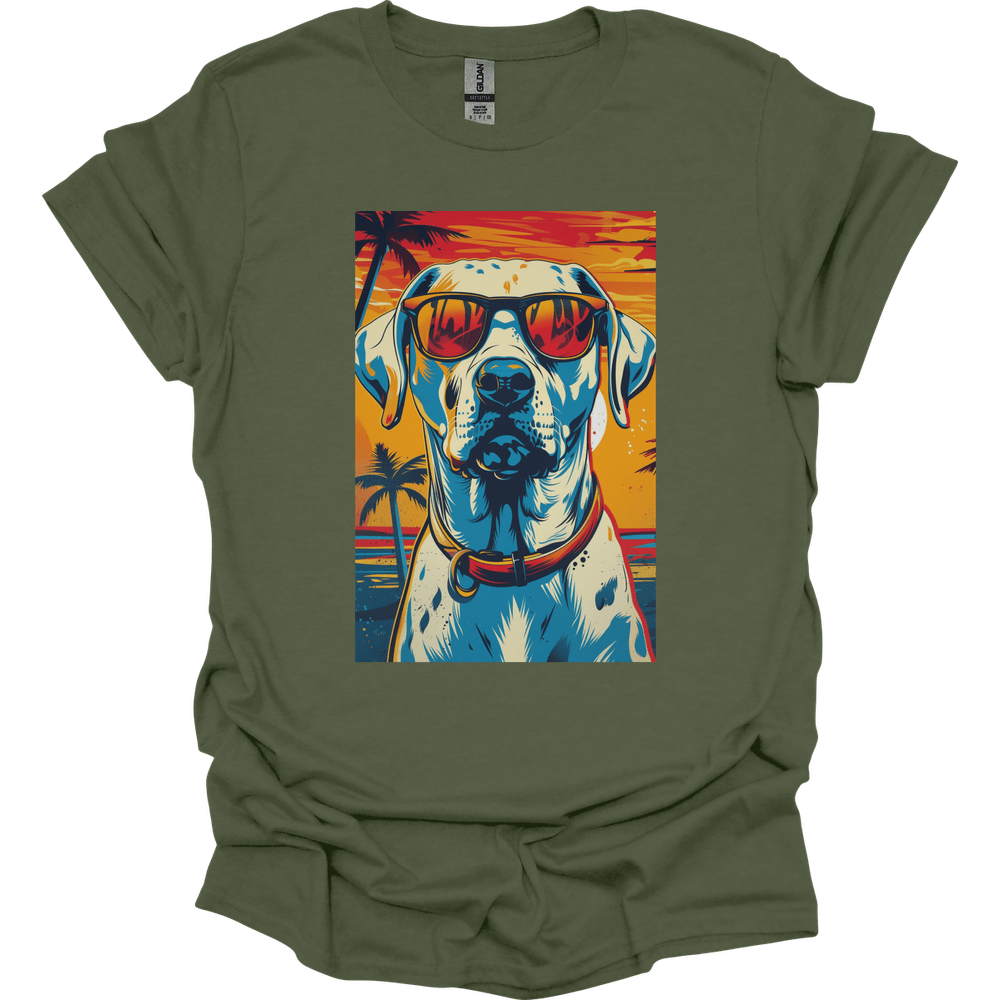 Dalmatian - Summer Dog T-Shirt - Military Green