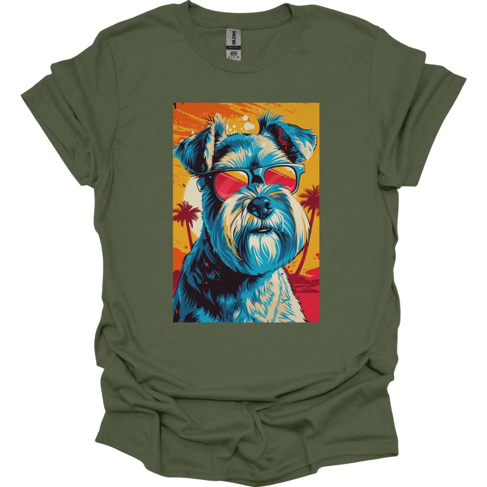 Kerry Blue Terrier - Summer Dog T-Shirt - Military Green