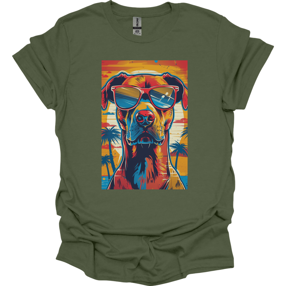 Doberman - Summer Dog T-Shirt - Military Green