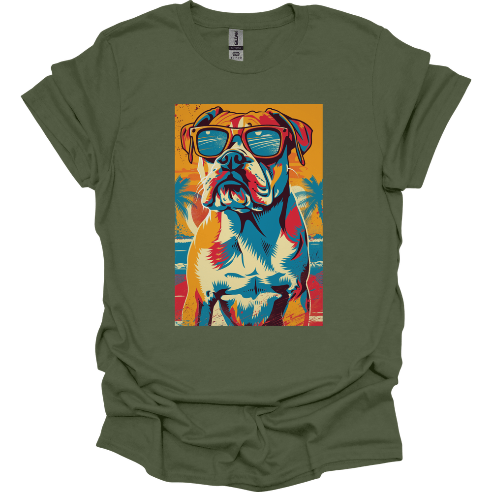 Mastiff - Summer Dog T-Shirt - Military Green