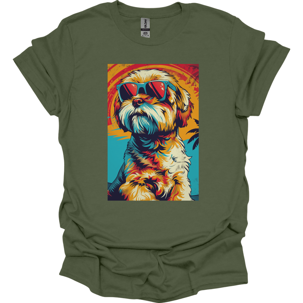 Cavapoo - Summer Dog T-Shirt - Military Green