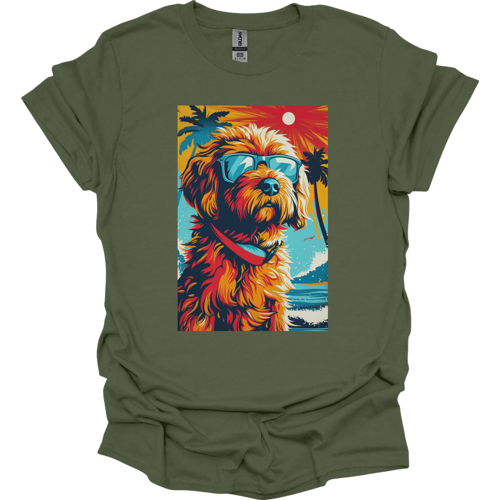 Labradoodle - Summer Dog T-Shirt - Military Green