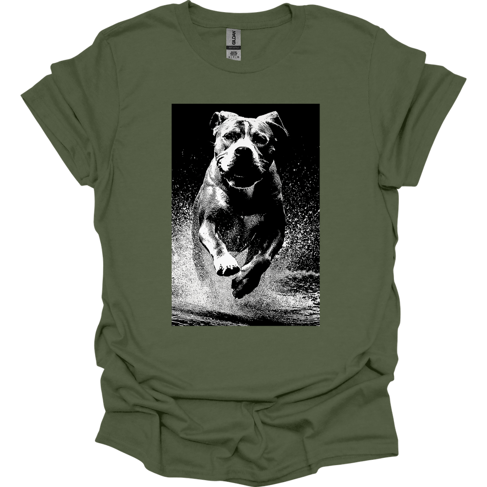 Mastiff - Puddle Dog T-Shirt - Military Green