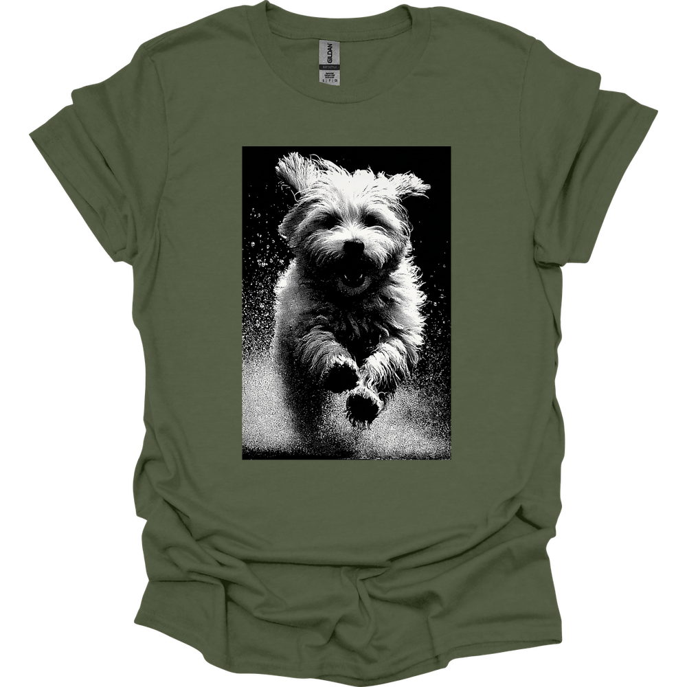 Havanese - Puddle Dog T-Shirt - Military Green