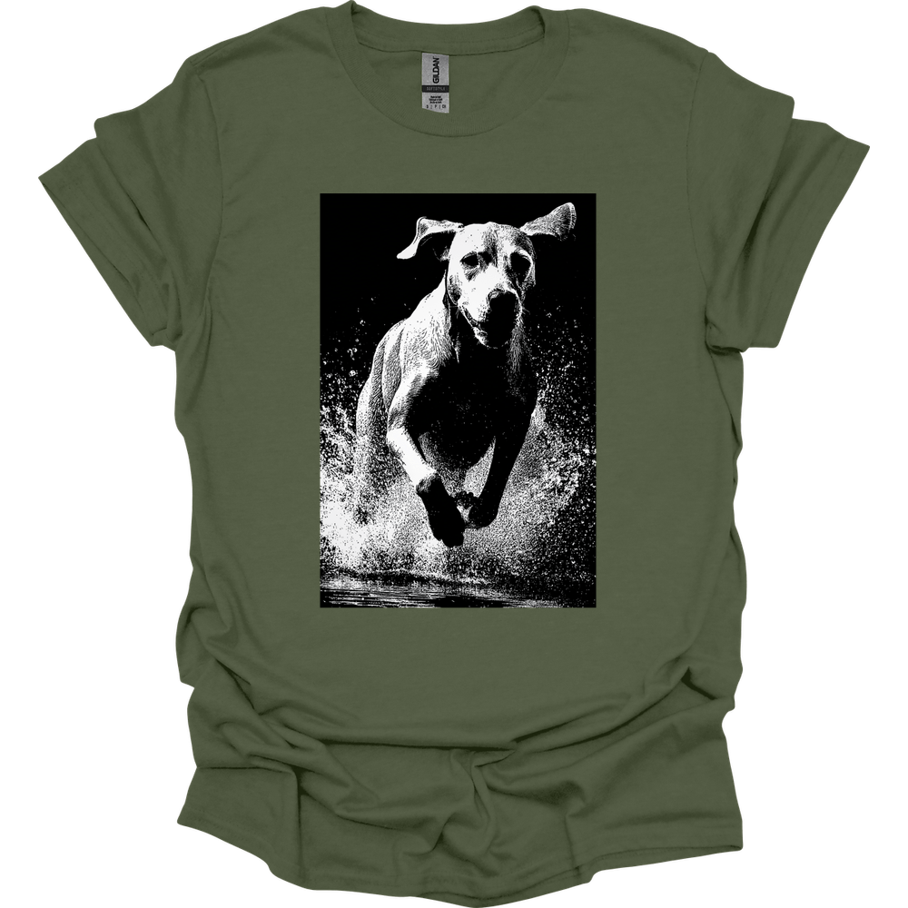 Bracco Italiano - Puddle Dog T-Shirt - Military Green