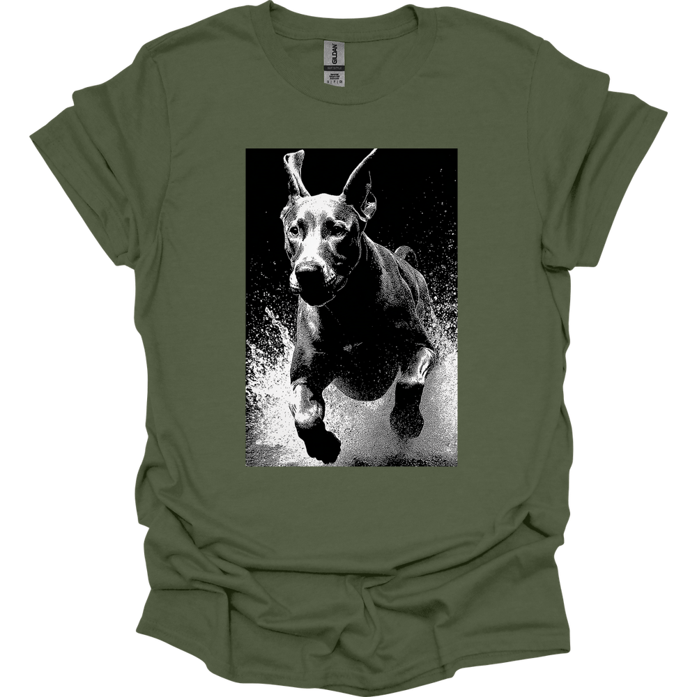 Great Dane - Puddle Dog T-Shirt - Military Green