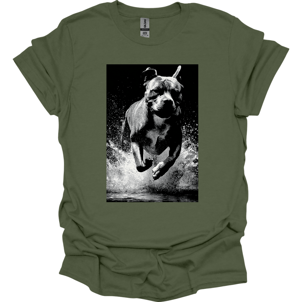 Cane Corso - Puddle Dog T-Shirt - Military Green