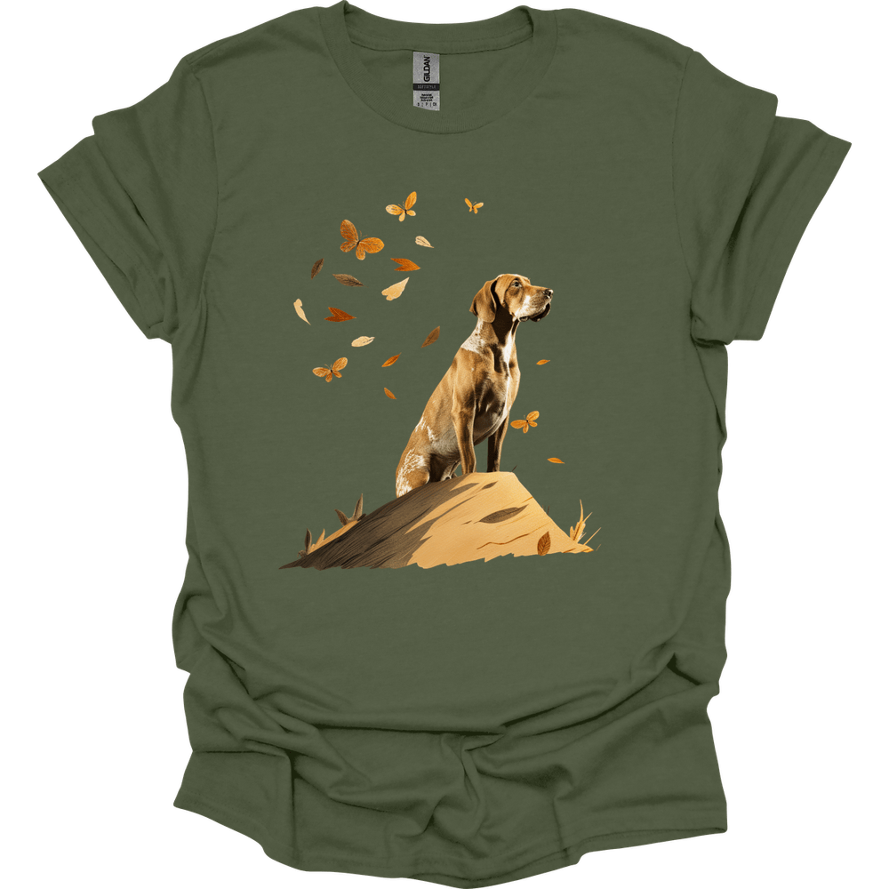 Bracco Italiano - Fall Dog T-Shirt - Military Green