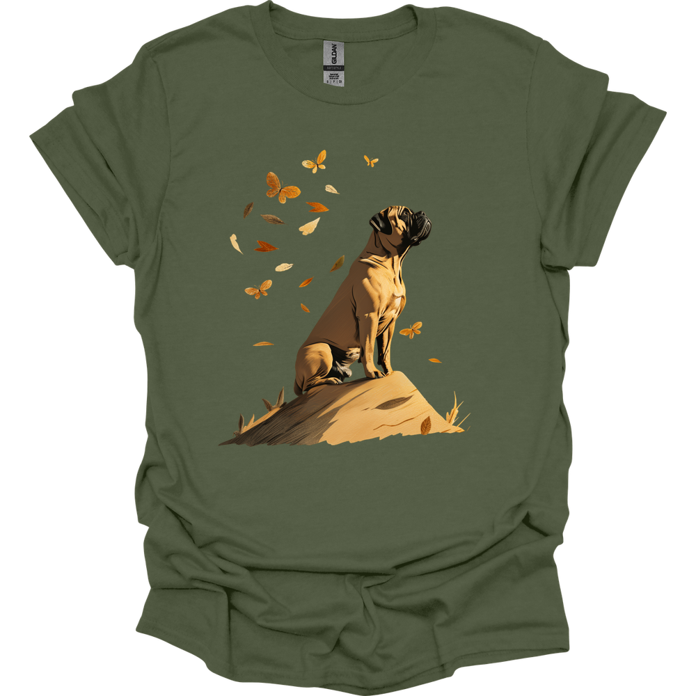 Mastiff - Fall Dog T-Shirt - Military Green