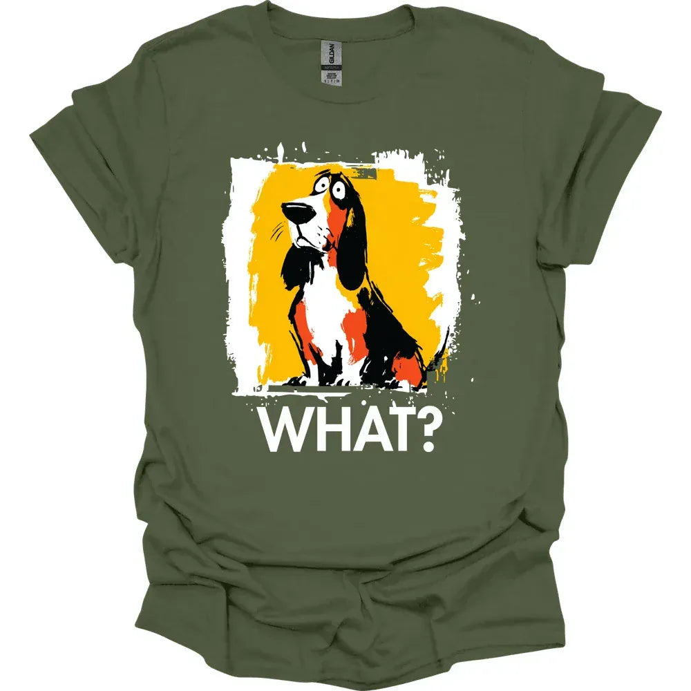 Basset Hound - What Dog T-Shirt - Military Green