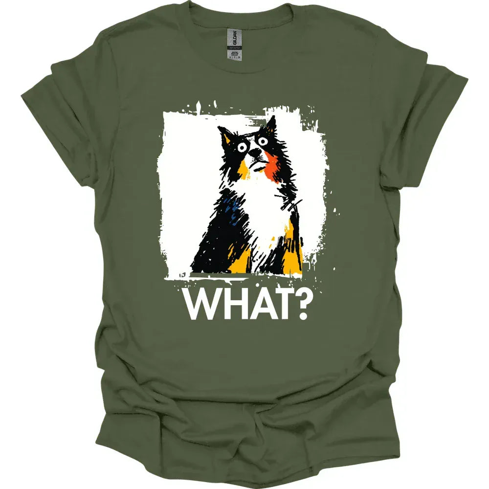 Border Collie - What Dog T-Shirt - Military Green