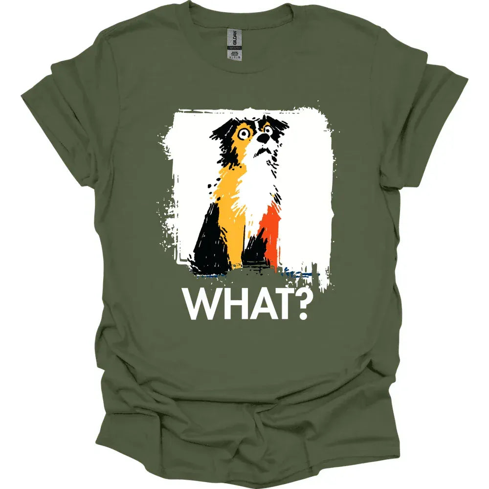 Brittany - What Dog T-Shirt - Military Green