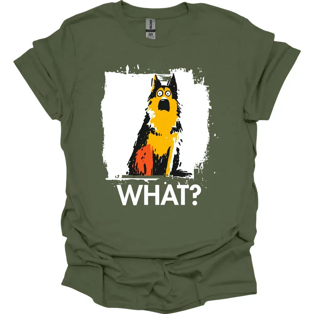 German Shepherd - What Dog T-Shirt - Military Green
