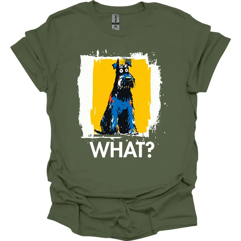 Kerry Blue Terrier - What Dog T-Shirt - Military Green