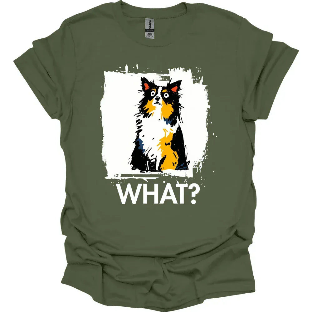 Papillon - What Dog T-Shirt - Military Green