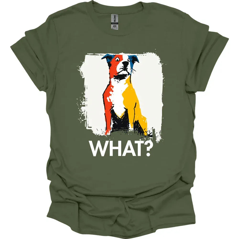 Pitbull - What Dog T-Shirt - Military Green