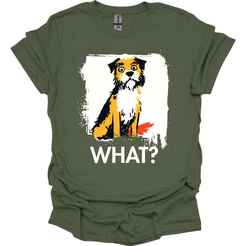 Border Terrier - What Dog T-Shirt - Military Green