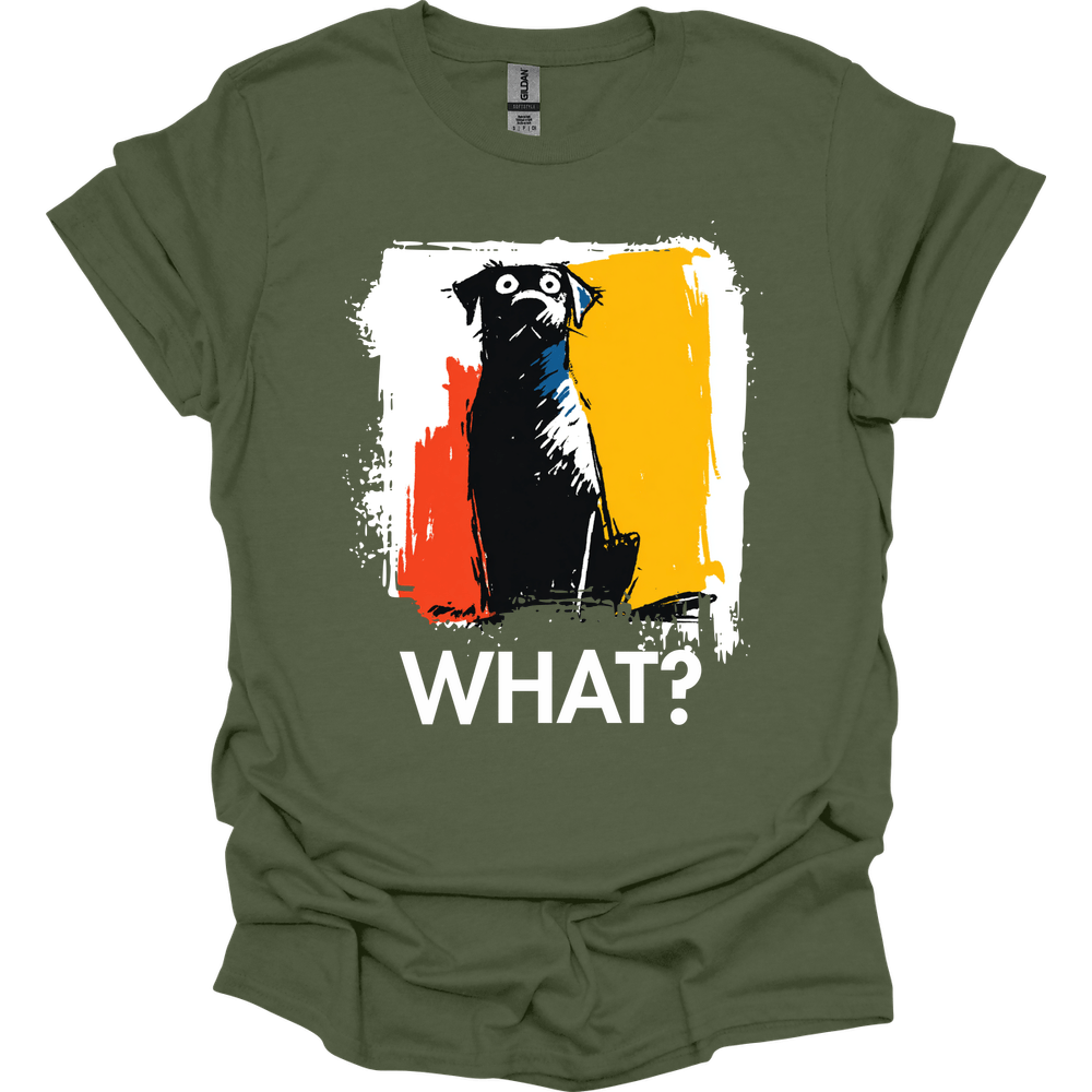 Black Labrador - What Dog T-Shirt - Military Green