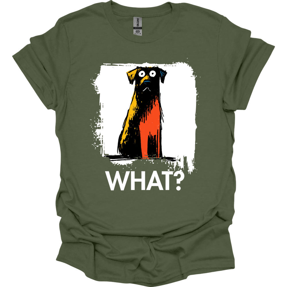 Chocolate Labrador - What Dog T-Shirt - Military Green