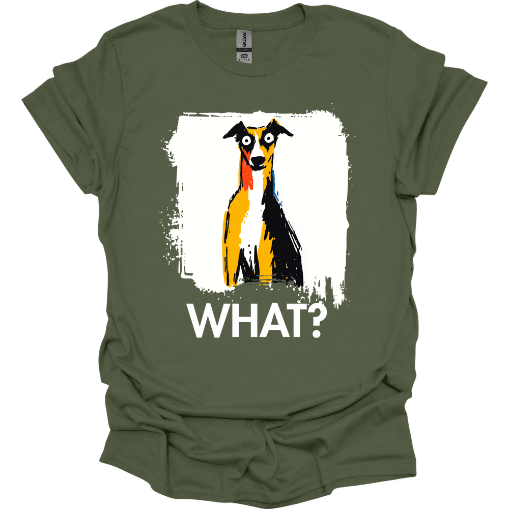 Whippet - What Dog T-Shirt - Military Green