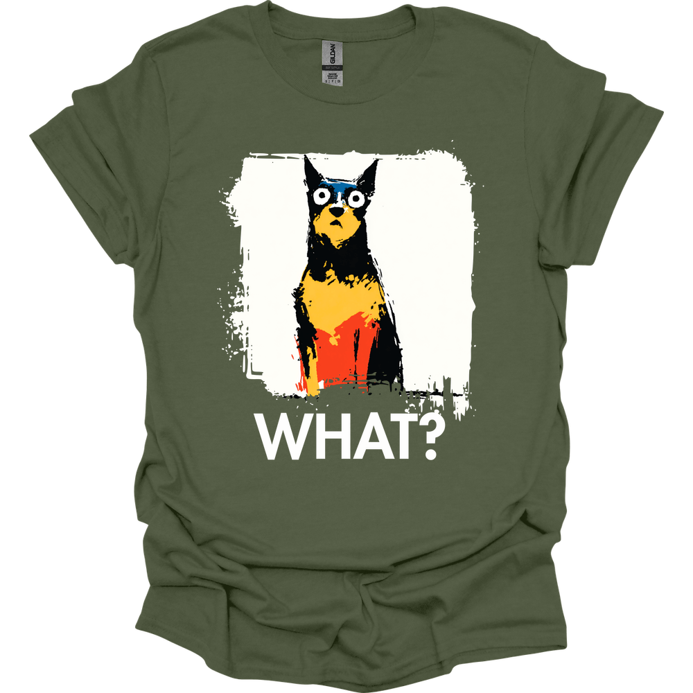 Miniature Pinscher - What Dog T-Shirt - Military Green