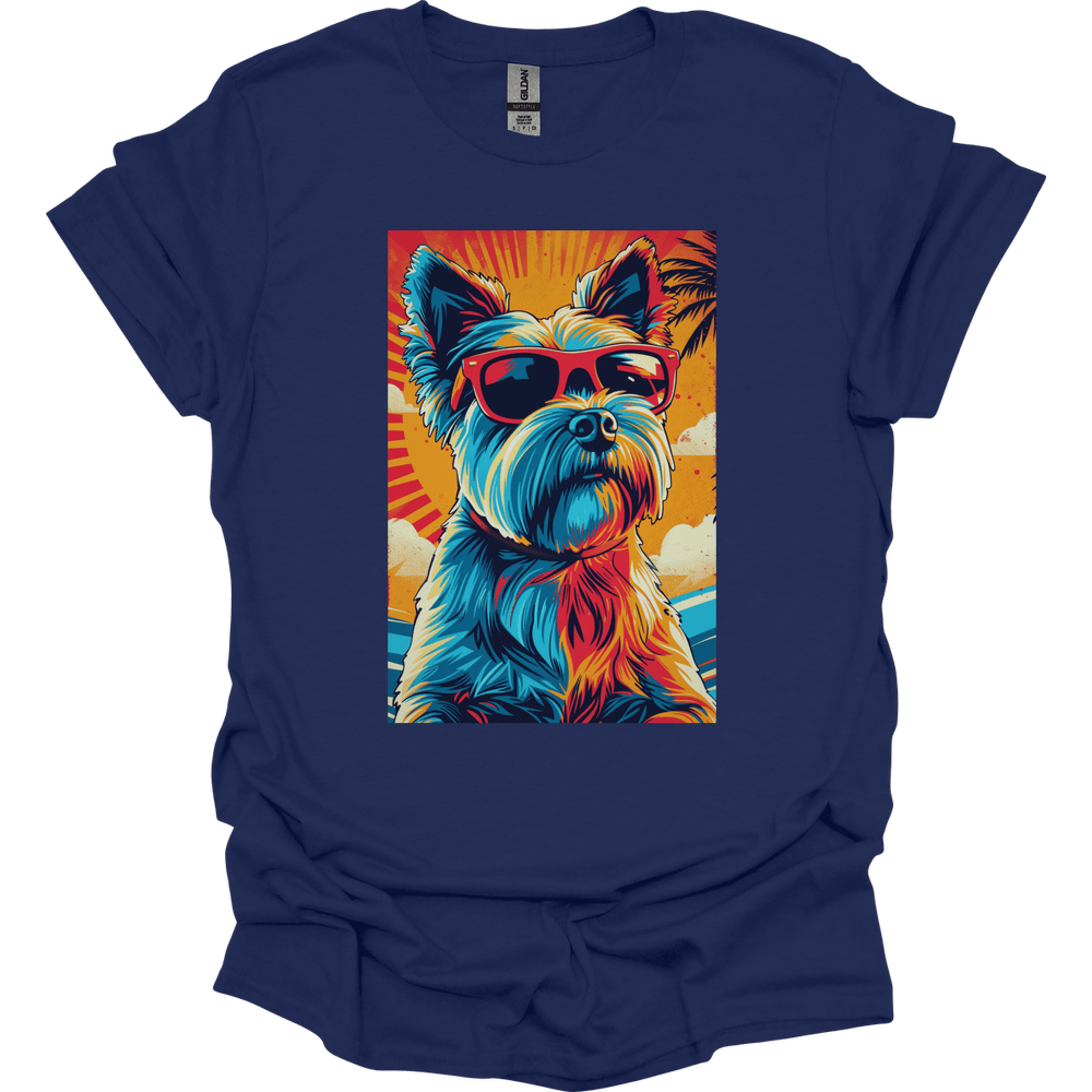 Yorkshire Terrier - Summer Dog T-Shirt - Navy