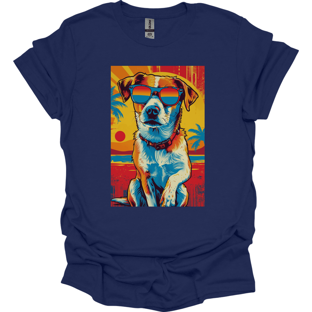 Paddledale Terrier - Summer Dog T-Shirt - Navy