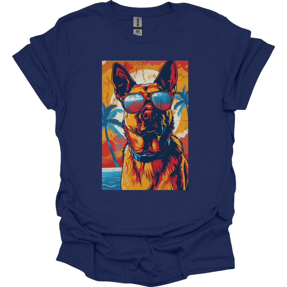 Dutch Shepherd - Summer Dog T-Shirt - Navy
