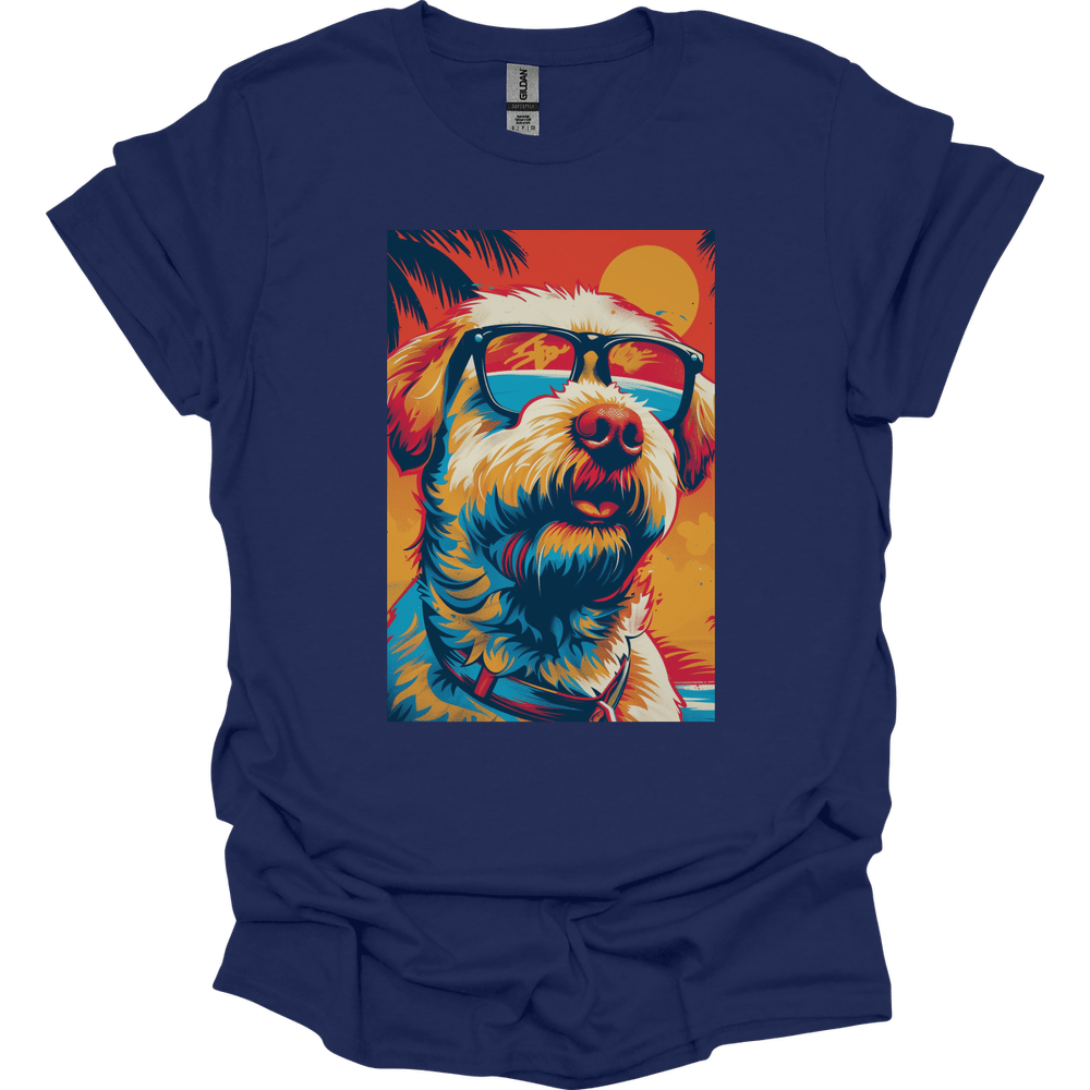 Golden Doodle - Summer Dog T-Shirt - Navy