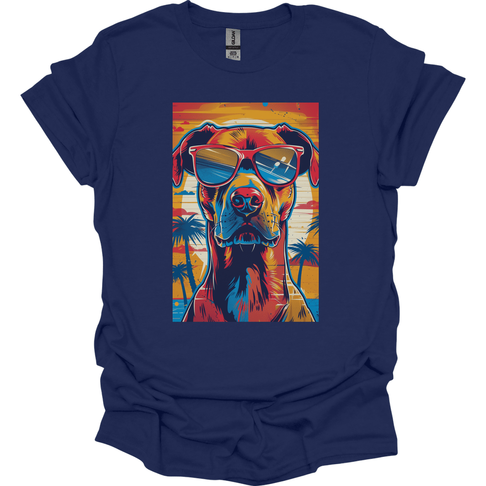 Doberman - Summer Dog T-Shirt - Navy