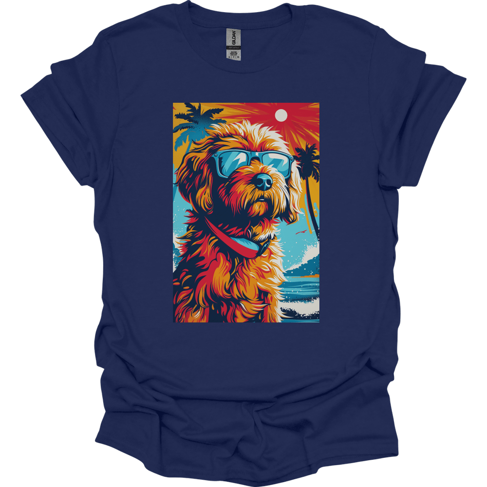 Labradoodle - Summer Dog T-Shirt - Navy