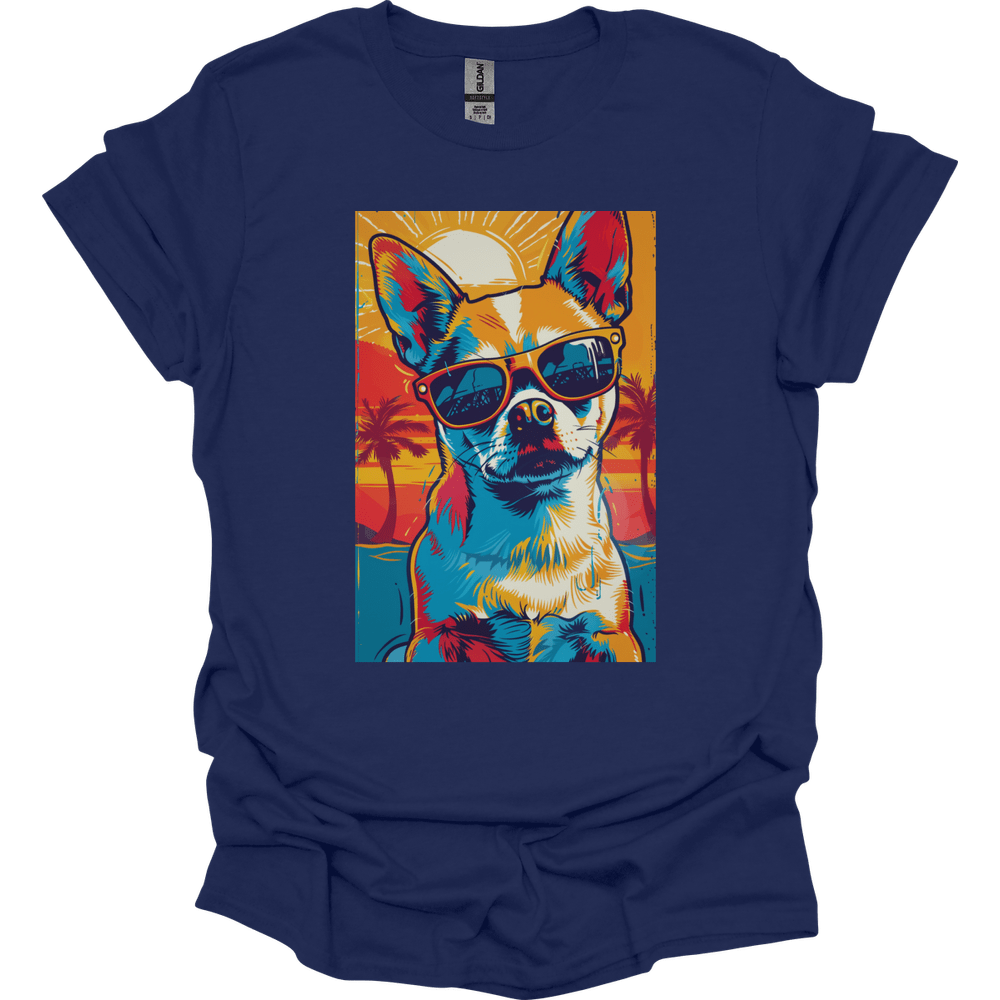 Chihuahua - Summer Dog T-Shirt - Navy